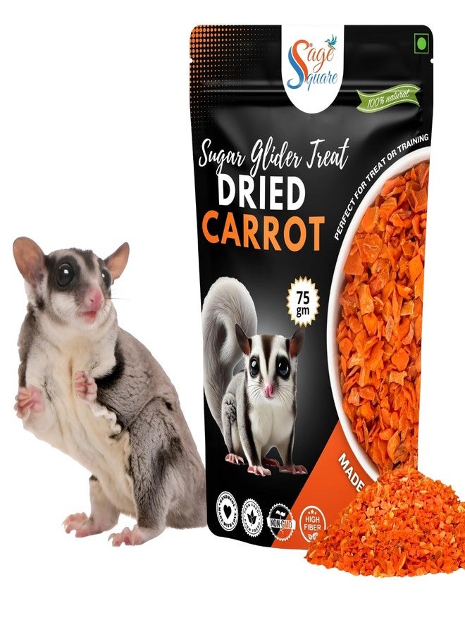 سايج سكوير رقائق الجزر المجففة من سيج سكوير، مثالية لحيوانات السكر الطائرة - وجبات خفيفة طبيعية وصحية ولذيذة | غنية بالألياف والفيتامينات | خالية من المواد الحافظة الاصطناعية | قليلة الدسم وسهلة الهضم | مثالية للتدريب والمضغ | 75 غرام - Image 1